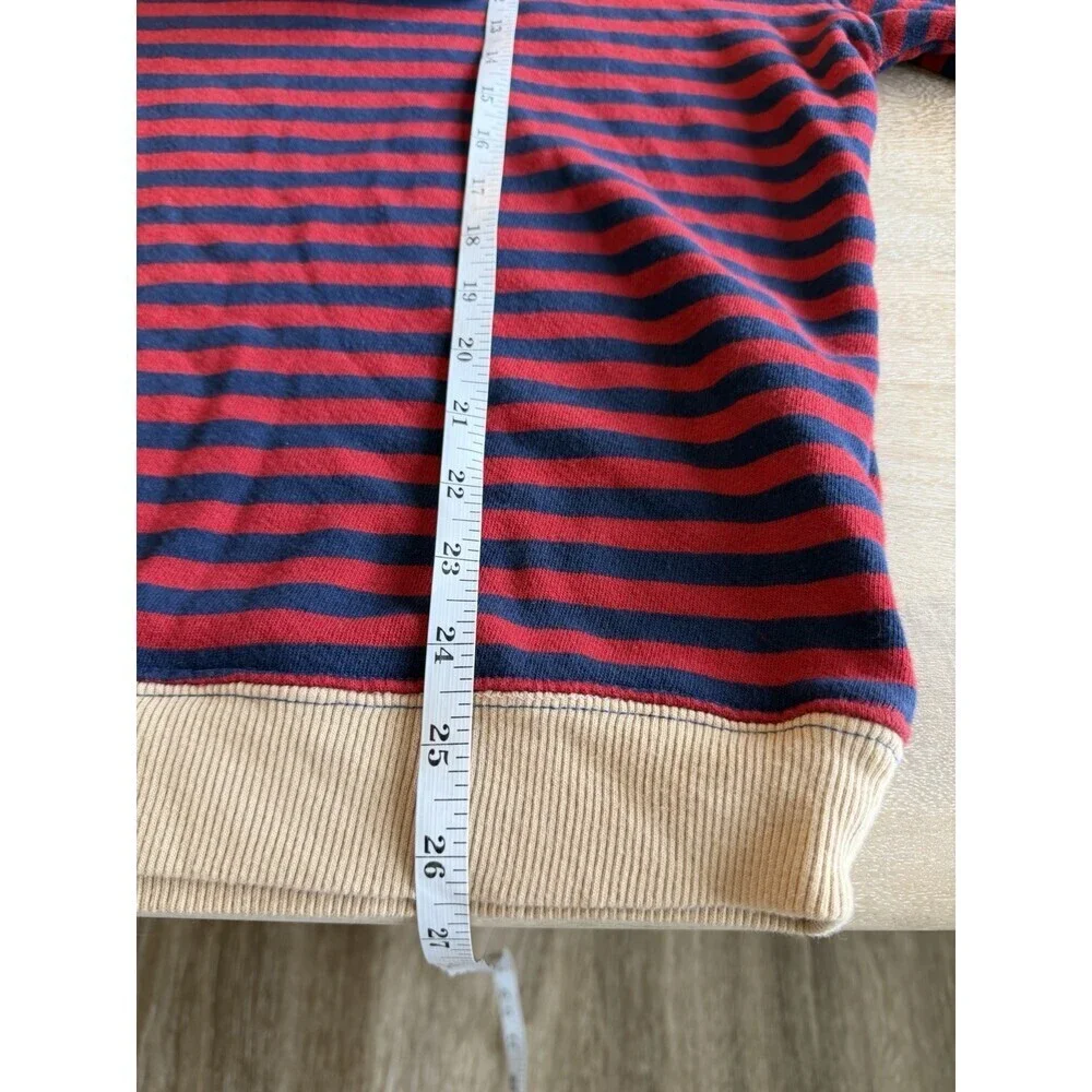 We The Free Classic Striped Oversized Crewneck Red Navy Stripe Size Large